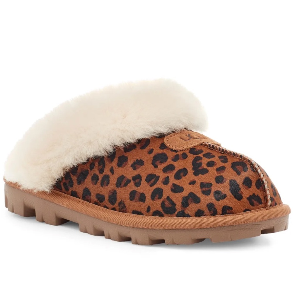 UGG Coquette Leopard Slippers size Women’s 7